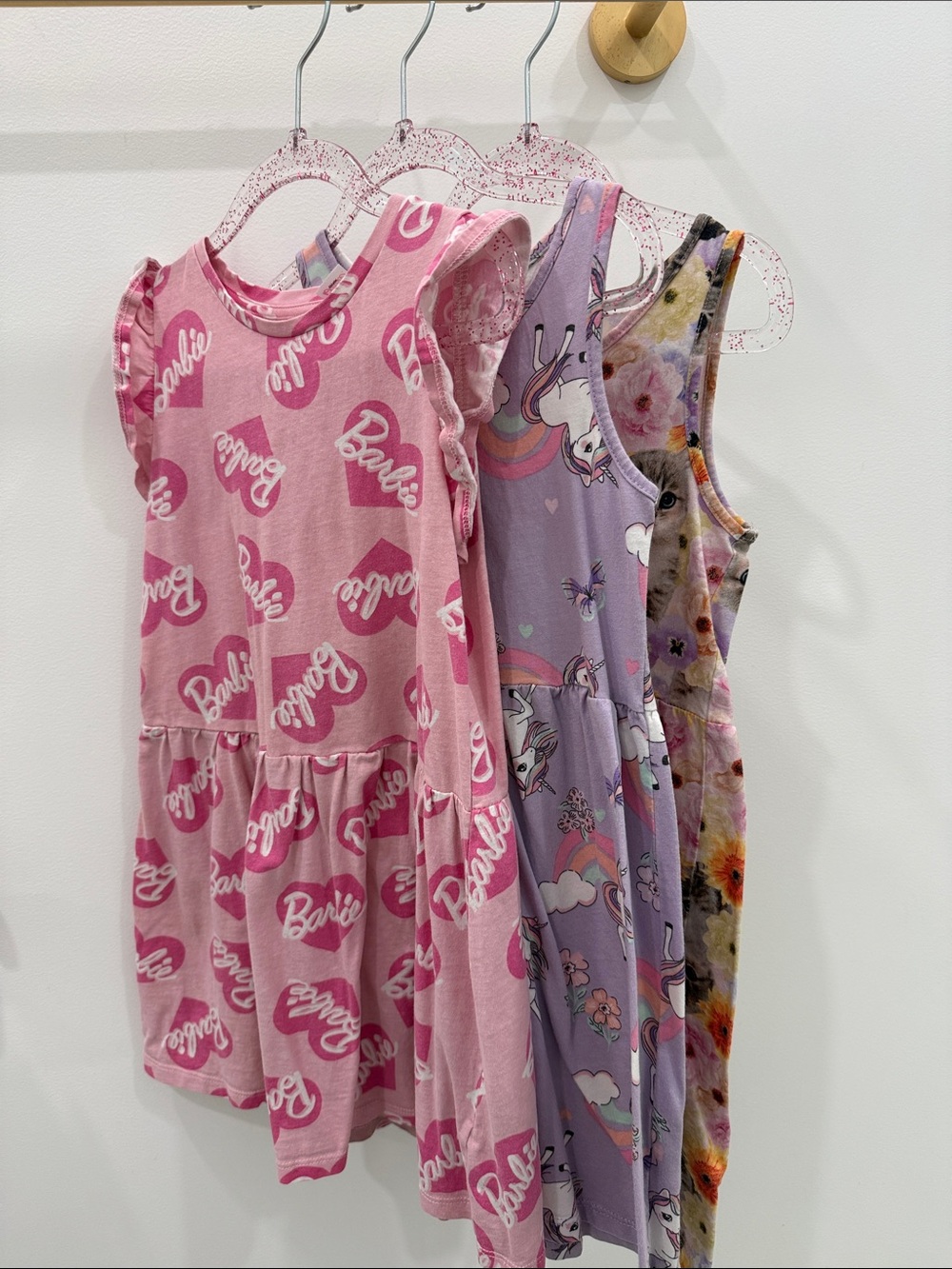 H&M Pink, Purple and Floral Girls' Dress Trio